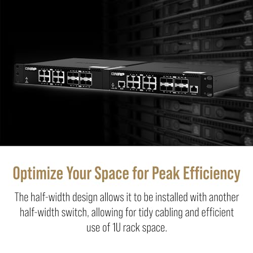 QNAP 16-Port Half-Width Rackmount 10GbE Managed Network Switch (QSW-M3216R-8S8T-US). Layer 2, Web Management - Image 3