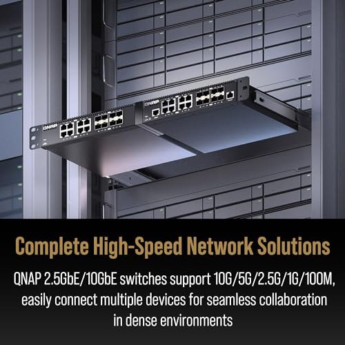 QNAP 16-Port Half-Width Rackmount 10GbE Managed Network Switch (QSW-M3216R-8S8T-US). Layer 2, Web Management - Image 4
