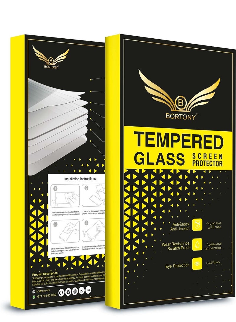 BORTONY Screen Protector Tempered Glass for Apple iPhone X/XS Black/Clear - Image 3