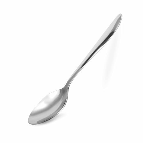 Fackelmann Happy Kitchen 6 Pieces Stainless Steel Baby Spoon Set for Home and Kitchen use | Shiny and Sturdy | Cutlery Set | Suitable for Yogurt, Soup, Ice-Cream, Cakes, Vegetables - 15cm, Silver - Image 1