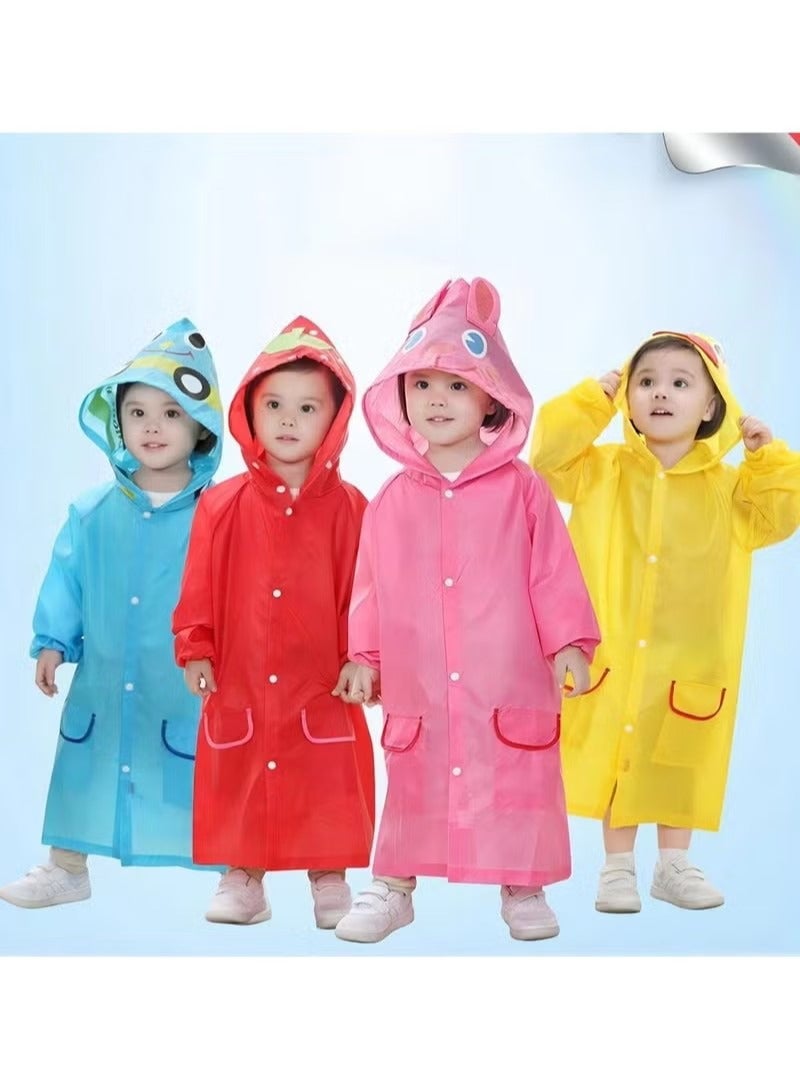 Charming Blue Cartoon Rain Poncho for Kids – Reusable & Waterproof with Hood, Ideal Rain Jacket for Boys and GirlsCharming Blue Cartoon Rain Poncho for Kids – Reusable & Waterproof with Hood, Ideal Rain Jacket for Boys and Girls - Image 5