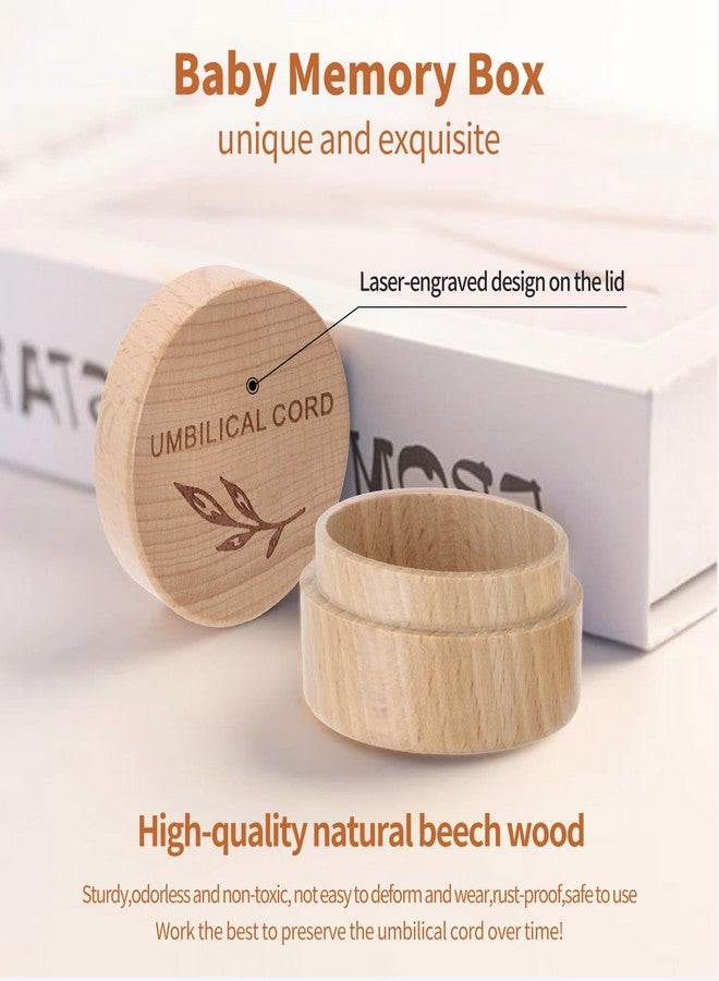HJKEMI Umbilical Cord Keepsake Box Storage Baby Keepsake Box Carved with Umbilical Cord as Baby Memory Box Keepsake Gifts for Newborn Baby Shower - Image 2