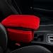 I3DIDEA Fluffy Car Armrest Cover with Side Pockets Plush Fuzzy Fur Center Console Armrest Cushion Pad Universal Winter Car Interior Protector Soft Arm Rest Cover with Storage for Women Men RED - Image 2