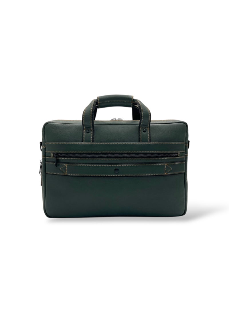 LAVERI LEATHER LAVERI Laptop Bag for Men - Leather Messenger Bag for Office - Fits up to 15 Inch Laptop - Shoulder Bag with Multiple Compartments - Executive Leather Bag for Work/Travel/Casual - 2868 - Image 3