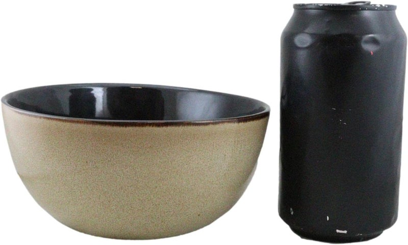 Ebros Gift Ebros Gift Pack Of 2 Rustic Western Forest Black Bear Abstract Art Brown Dinner Pasta Salad Soup Bowls 21O Dinnerware Ceramic Earthenware Kitchen And Dining Cabin Lodge RV Camper - Image 4