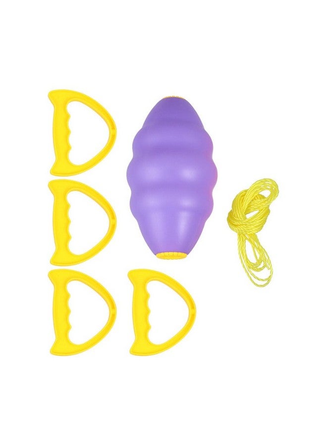 STOBOK Sliding Pull Shuttle Ball Game Heavy - Duty Plastic Grip Handles Steam Balls Weekend for Whole Families Kids Adualts, Purple Double Rallying Toys Cooperative Hand Draw Puller Toy, 7.9x4.7in - Image 1