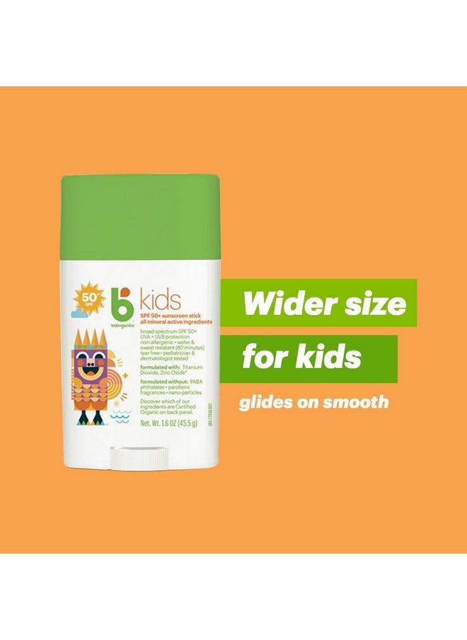Babyganics - Spf 50 Travel Size Kids Sunscreen Stick Uva Uvb Protection | Water & Sweat Resistant |Non Allergenic, 1.6Oz (Pack Of 2) - Image 1
