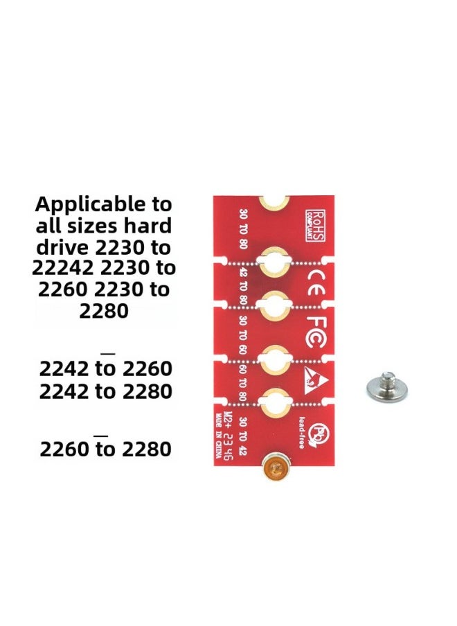 Generic - NGFF M.2 SSD Solid State Drive 2230 2242 2260 Turn 2280 Extension Bracket Extension Board-Capacity:Red Board_all-round All Sizes Can Be Turned - Image 1