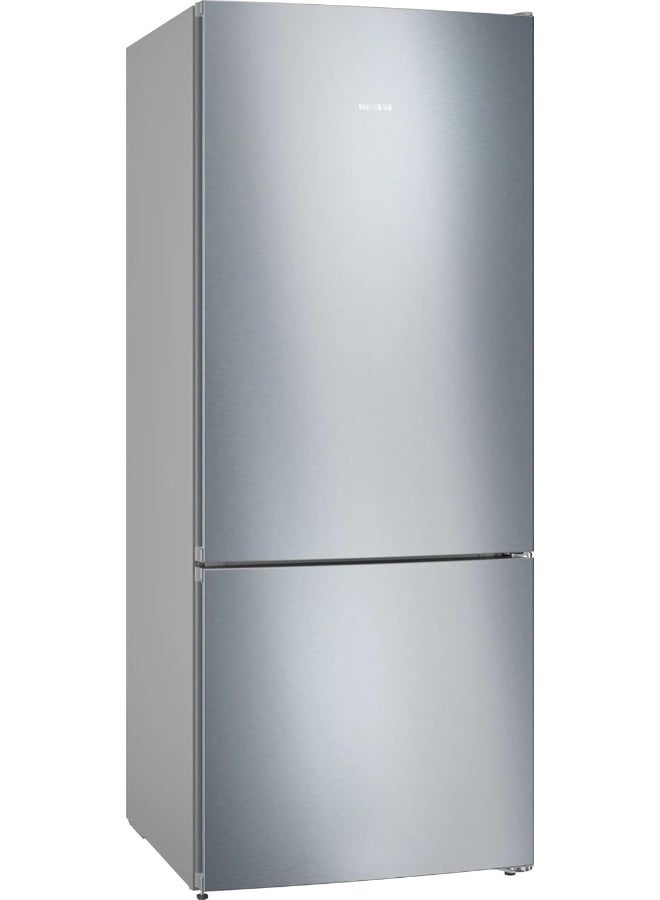 Siemens iQ300, 578 Litres Bottom Mount Freestanding Refrigerator, German Engineering, Silver Inox, 1 Year Warranty 578 L KG76NVI31M silver