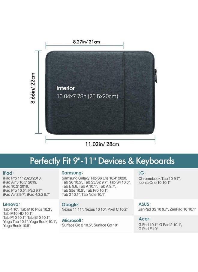 Moca - MOCA 9/11 Inch Tablet Sleeve Carrying Case for iPad 10.2,10.9, Air 3 iPad Pro 11 2021-2018, iPad Air 4 10.9 2020, Galaxy Tab Tab S8/S7/ A7 Lite/Tab A 10.1 Tablet Protective Sleeves Bag (Space Grey) - Image 1