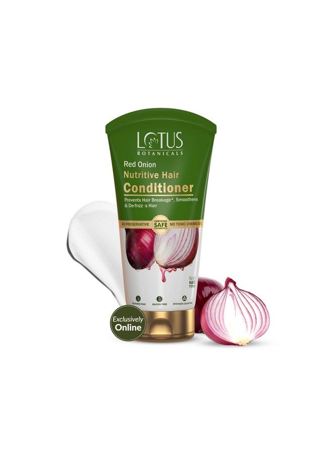 LOTUS BOTANICALS Red Onion Nutritive Hair Conditioner | Smoothens & Defrizzes Hair | Prevents Breakage | No Preservatives | 150G  - Image 1
