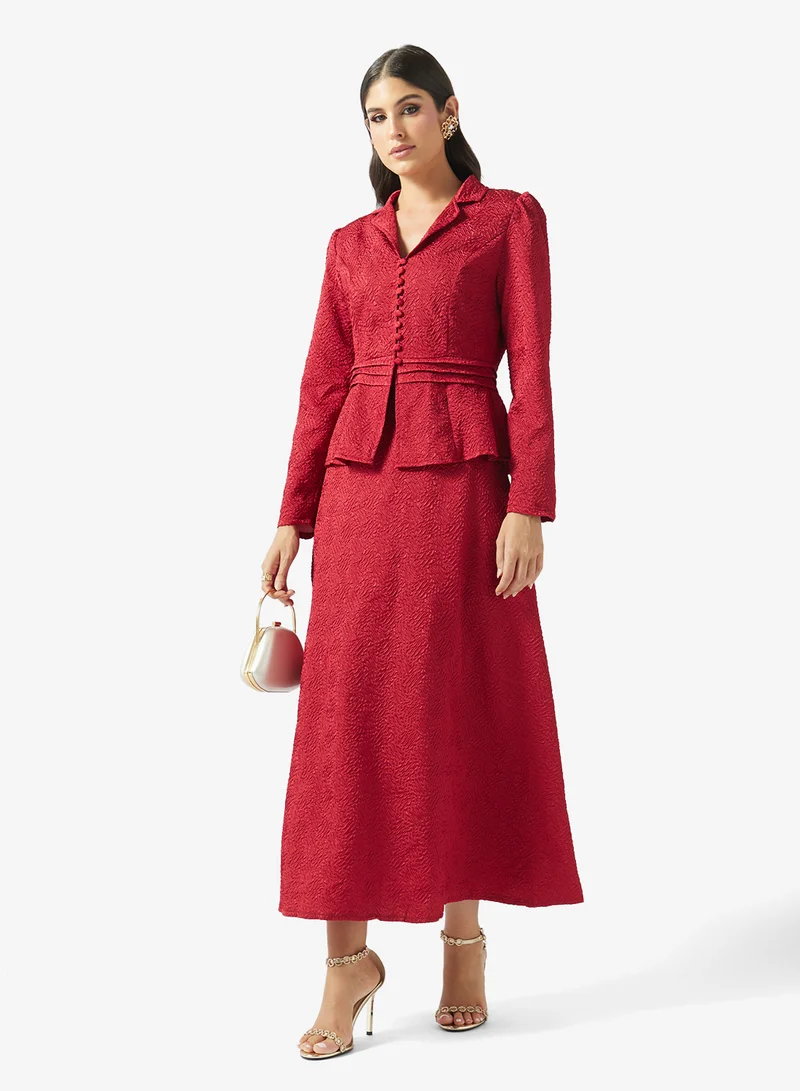 Khizana  Lace Peplum Top & Skirt Set for Women | Best Price UAE