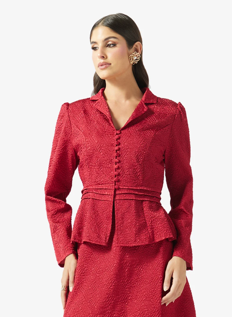 Khizana  Lace Peplum Top & Skirt Set for Women | Best Price UAE