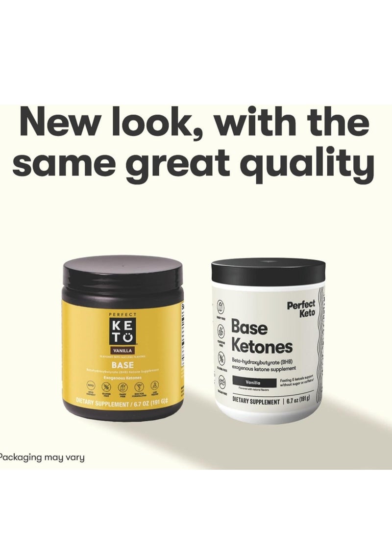 Perfect Keto Exogenous Ketones Powder Caffeine Free Energy, Keto Diet, Focus & Workout Support, Vanilla, 6.7 oz 15 Servings - Image 2