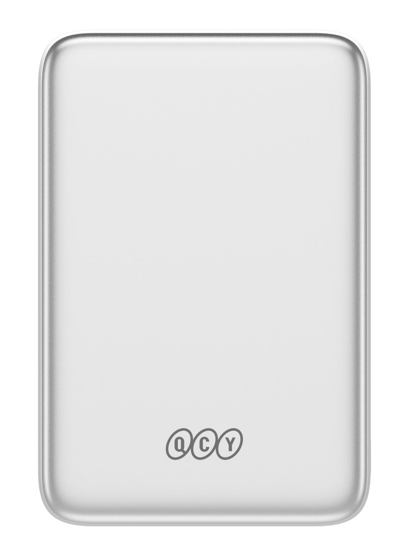 Magnetic Power Bank 10000mAh 22.5W Fast Charging PBW10A-W – Wireless Portable Charger with USB-C PD Output, 15W Magnetic Wireless Charging & Compact Travel Design silver
