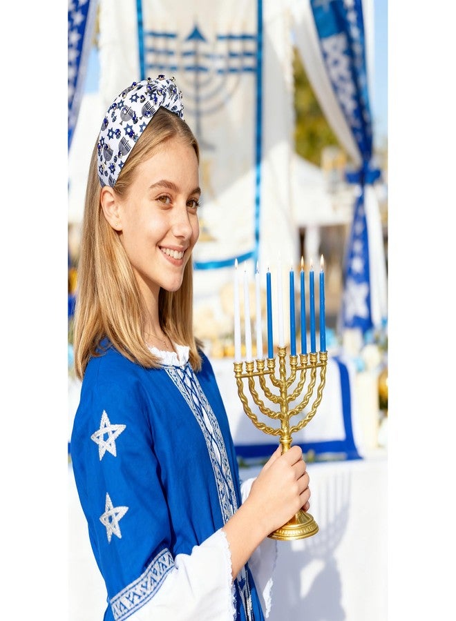 فالين طوق رأس PHALIN لعيد الأنوار (حانوكا) للنساء، طوق رأس على شكل نجمة، مزين بأحجار الراين الكريستالية الزرقاء، طوق رأس معقود، إكسسوارات ملابس عيد الأنوار (حانوكا)، هدايا عيد الأنوار (النمط B) - Image 3