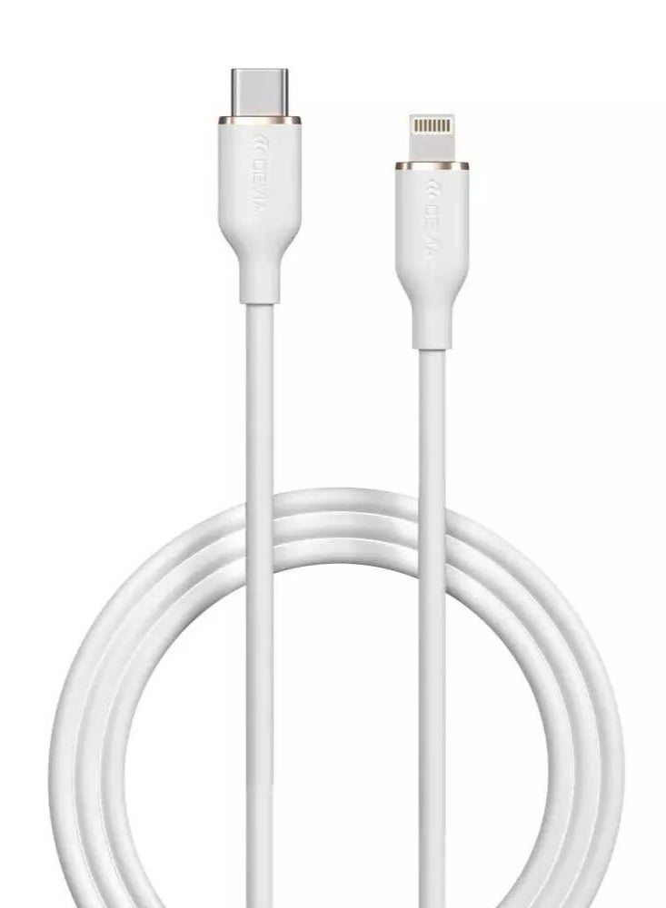 ديفيا كيبل ايفون تايب سي من ديفيا 27 واط 1.2. متر يشحن جهازك بسرعة  تصل إلى 50% في 30 دقيقة. يدعم نقل البيانات بسرعة 480 ميجابايت في الثانية - Image 1