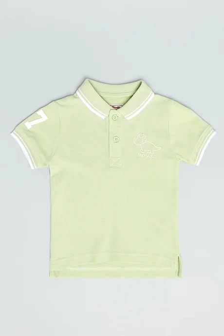 أر أند بي Print Detail Polo T-Shirt and Short Sleeves