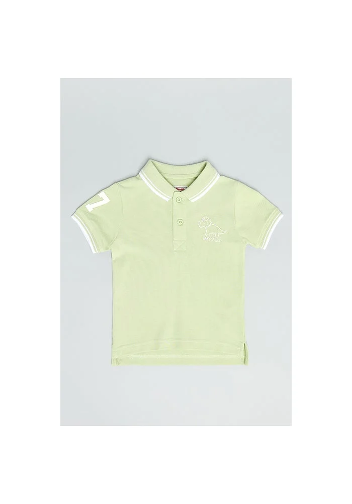 أر أند بي Print Detail Polo T-Shirt and Short Sleeves