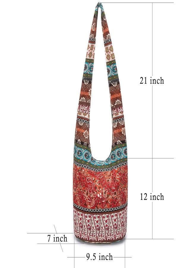 Coton Pose Women Shoulder Handbags Fashion canvas Hippie Crossbody Bags Bohemian Animal Prints Hobo Bags (Orange) - Image 3