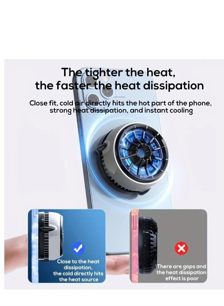 Memo CX03 Cell Phone Semiconductor Magnetic Cooling Fan Radiator with Wireless Charging Function for PUBG Game Cooler for IOS Android - Image 4