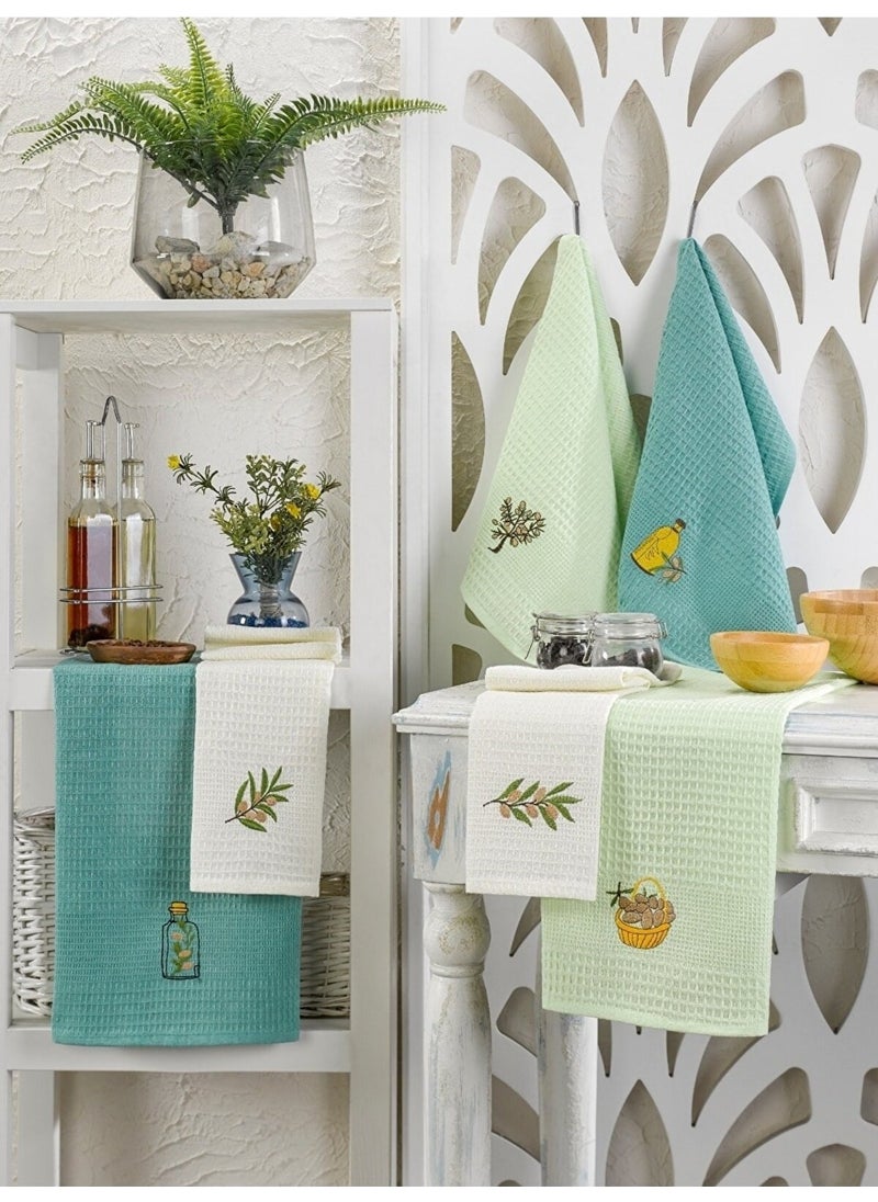 Casnack Set of 6 Tea Towels Olive 40 x 60 cm 