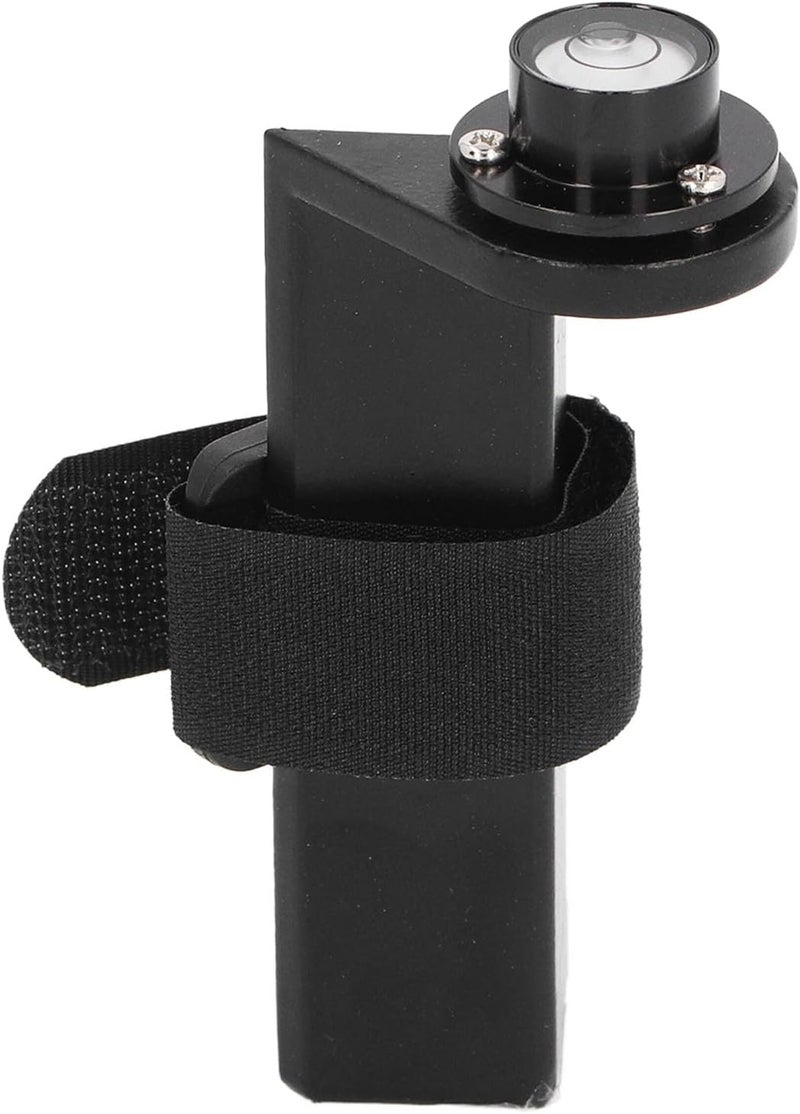 Aluminum Adjustable Grade Rod Level with Protection Cover and Mounting Strap for Equipment - 40 Minute Sensitivity Horizontal Bubble Tool for Round and Square Poles 1 to 1.25 Inch - Image 1
