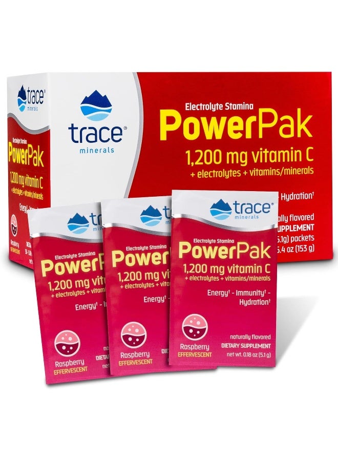 Trace Minerals Research Trace Minerals PowerPak Raspberry Electrolyte Stamina  - Image 1