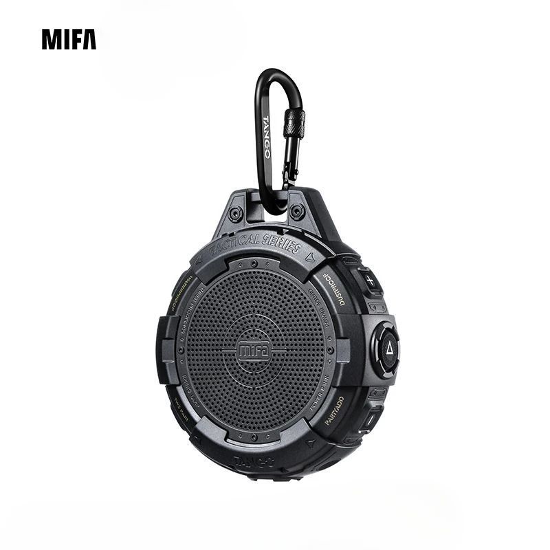 Mifa Tango Portable Bluetooth Speaker with Flashlight, Ip67 Waterproof and Shockproof, Bluetooth 5.3 Deep Bass, 25-Hour Playtime, Black - Image 2