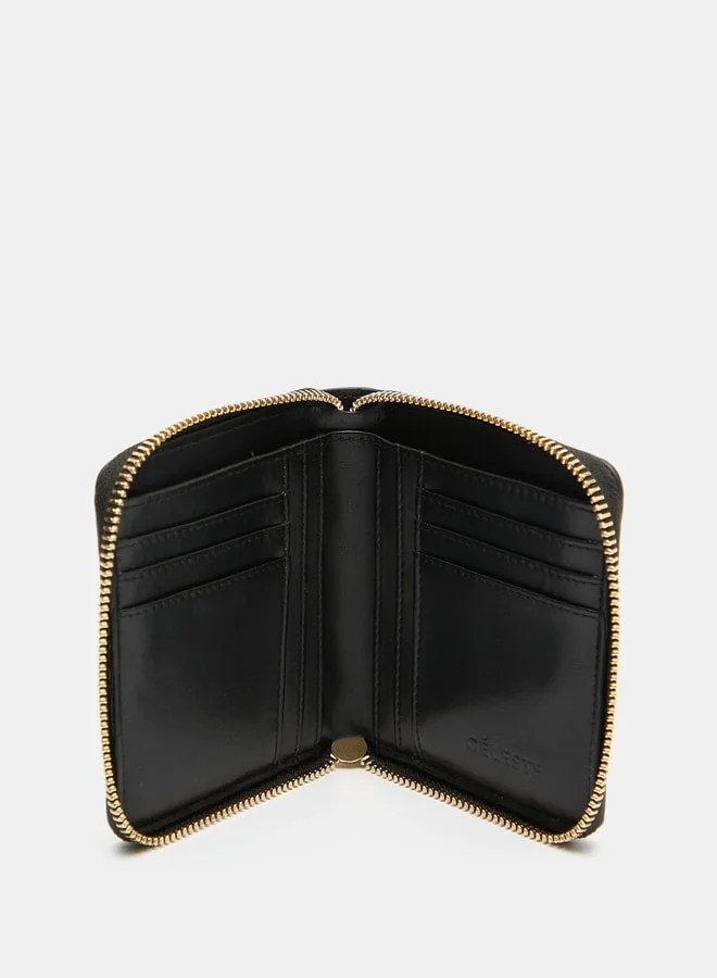 سيليست Monogram Embossed Zip Around Wallet