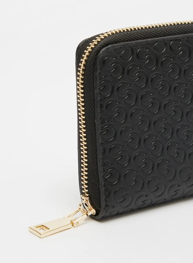 سيليست Monogram Embossed Zip Around Wallet