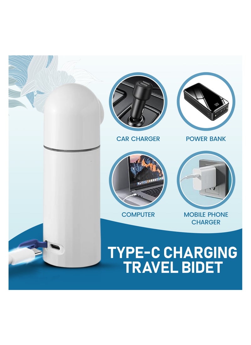 Energize Portable Bidet With 350ml Reservoir, High Pressure Mini Electric bidet Rechargeable Handheld Travel Bidet, Portable shattaf Water Sprayer for Women and Men, Personal Hygiene Cleaning, Postpartum Care  - Image 5