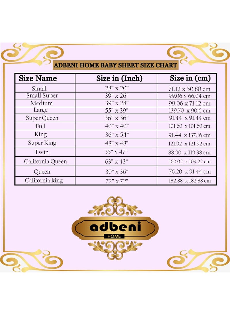 ADBENI HOME ADBENI HOME Ecofriendly Terry Cartridge Cotton Quick Dry Sheet for New Born Babies Toddler Bedding Reusable Waterproof Extra Absorbent Crib Sheet 210GSM Large 140x100 cm Grey White Maroon  - Image 2