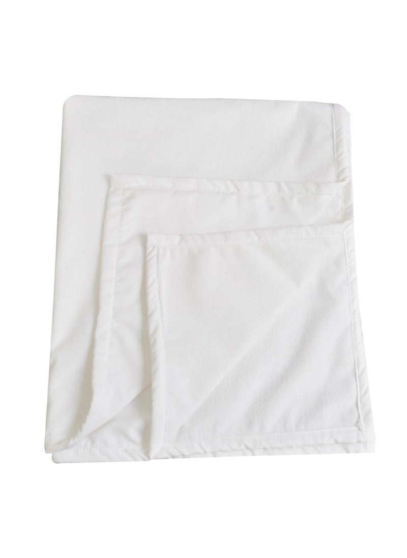 ADBENI HOME ADBENI HOME Ecofriendly Terry Cartridge Cotton Quick Dry Sheet for New Born Babies Toddler Bedding Reusable Waterproof Extra Absorbent Crib Sheet 210GSM Large 140x100 cm Grey White Maroon  - Image 5