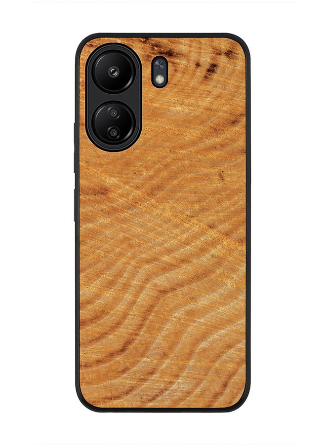 Stylizedd - Rugged Black Edge Case for Xiaomi Redmi 13C 4G, Slim fit Soft Case Flexible Rubber Edges Anti Drop TPU Gel Thin Cover - Age Of Tree - Image 1