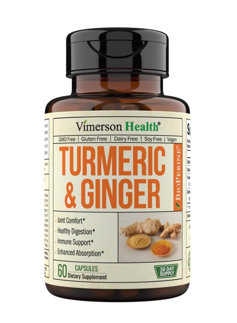Vimerson Health Tumeric And Ginger With Black Pepper 60 Capsules
