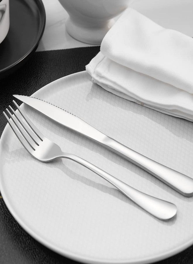 Xingjiake 12Pcs Stainless Steel Dinner Forks Set, 8.17 Inches, Bright Silver Flatware Silverware, Dishwasher Safe - Image 5