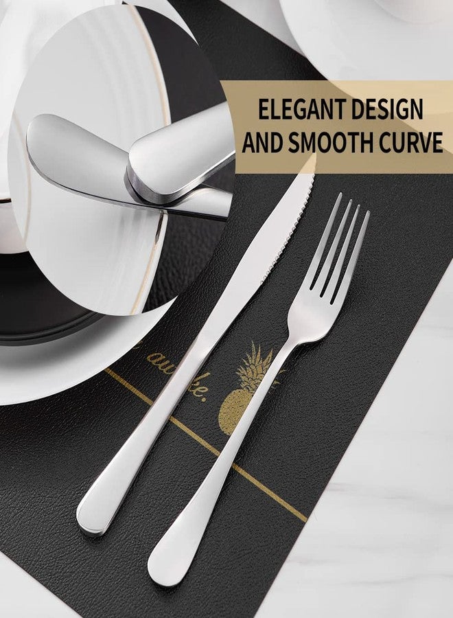 Xingjiake 12Pcs Stainless Steel Dinner Forks Set, 8.17 Inches, Bright Silver Flatware Silverware, Dishwasher Safe - Image 4