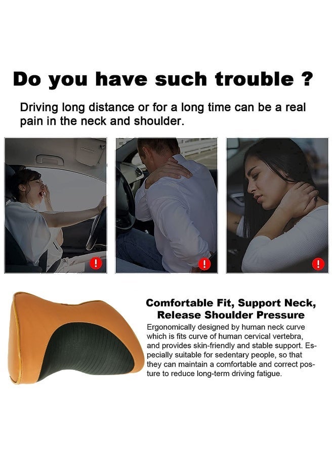 روكا وسادة مسند رأس للسيارة من الإسفنج الذكي (Memory Foam) – تصميم مريح داعم للرقبة والرأس، مناسبة لمقاعد القيادة والمكاتب – مقاس 35 سم (ملاءمة شاملة) - Image 2