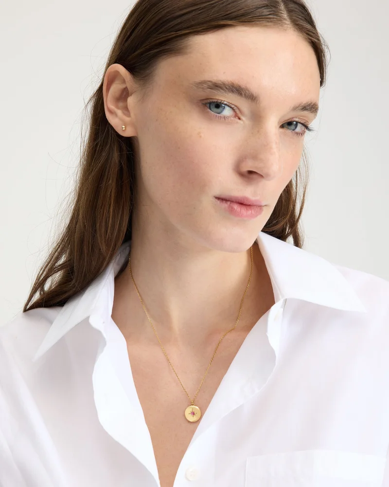 Kate Spade The Color Spark Collection Pink Peace Medallion Necklace
