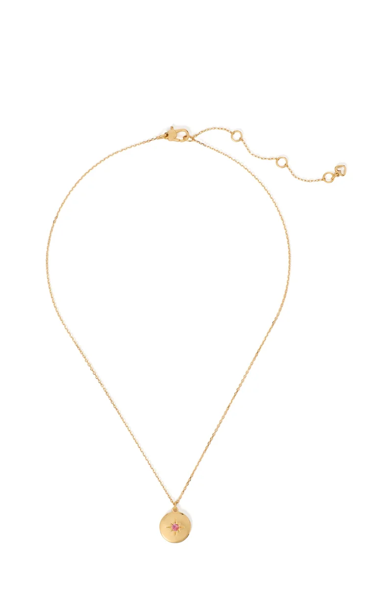 Kate Spade The Color Spark Collection Pink Peace Medallion Necklace
