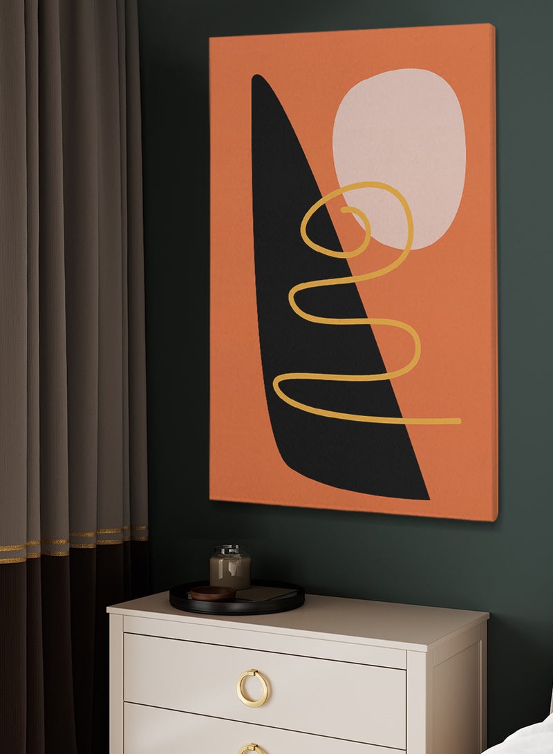 LOWHA Framed Canvas Wall Art Stretched Over Wooden Frame with Modern Art Pattern Painting - Image 1