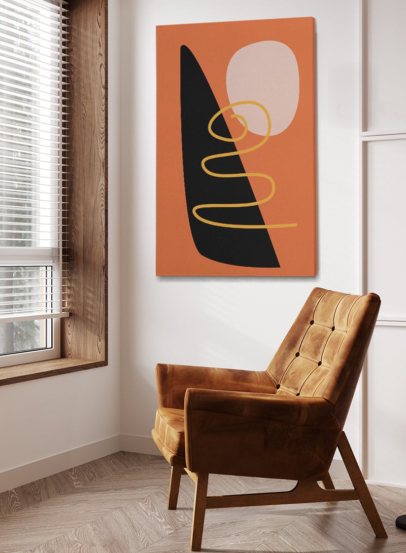 LOWHA Framed Canvas Wall Art Stretched Over Wooden Frame with Modern Art Pattern Painting - Image 2