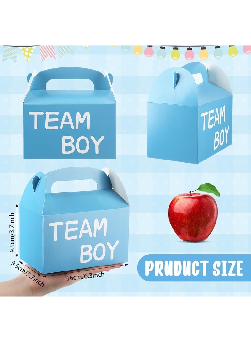 Luckam Gender Reveal Party Favor Boxes, Pink and Blue Candy Treat with Handles for Baby Shower and Birthday Celebration, Paper Gift for Guests, 24 Pcs, 6.3 x 3.7 x 3.7 in, Party Supplies - Image 3