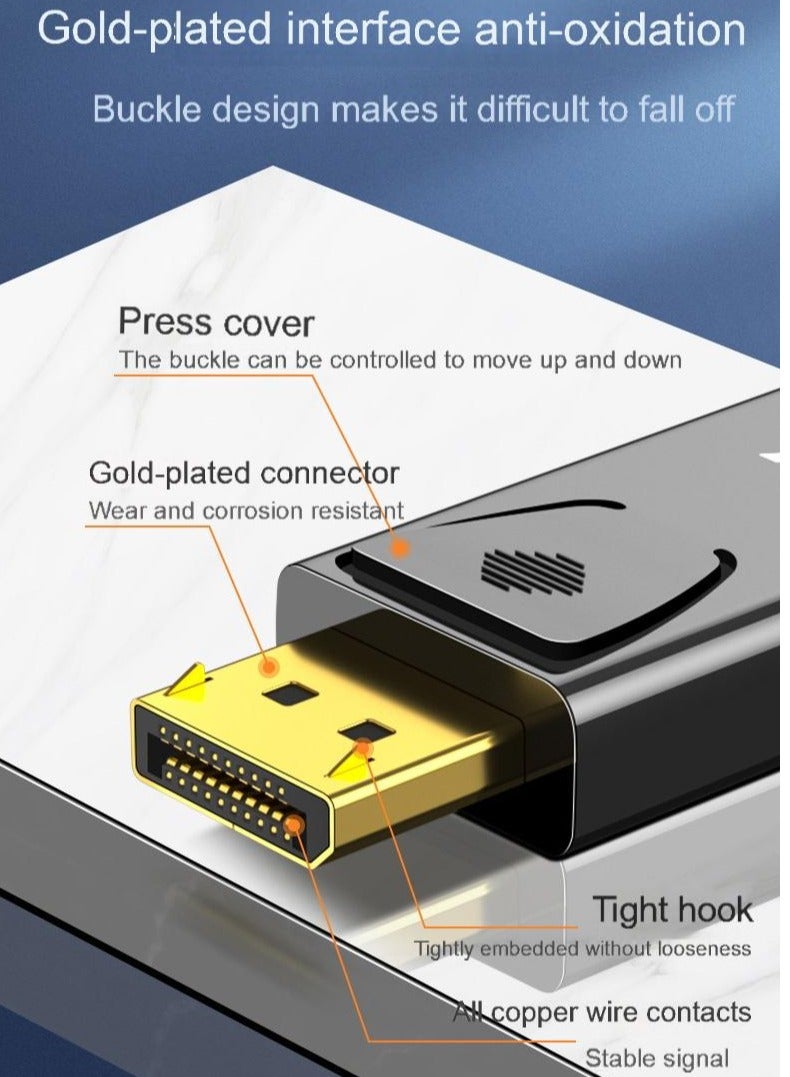 DP to HDMI 4K Adapter – DisplayPort to HDMI Converter for PC/Laptop to Monitor, TV, Projector – 4K@60Hz UHD Video & Audio, Plug and Play, Dual Mode Display, Compatible with Windows/Linux/macOS  - Image 5