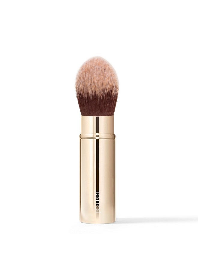 جوير فرشاة جوير الأساسية للسفر - فرشاة مكياج تجميلية - سهلة الحمل - شعيرات صناعية ناعمة - خالية من القسوة والغلوتين والبارابين - مناسبة للنباتيين، لون ذهبي، 0.10625 رطل - Image 1