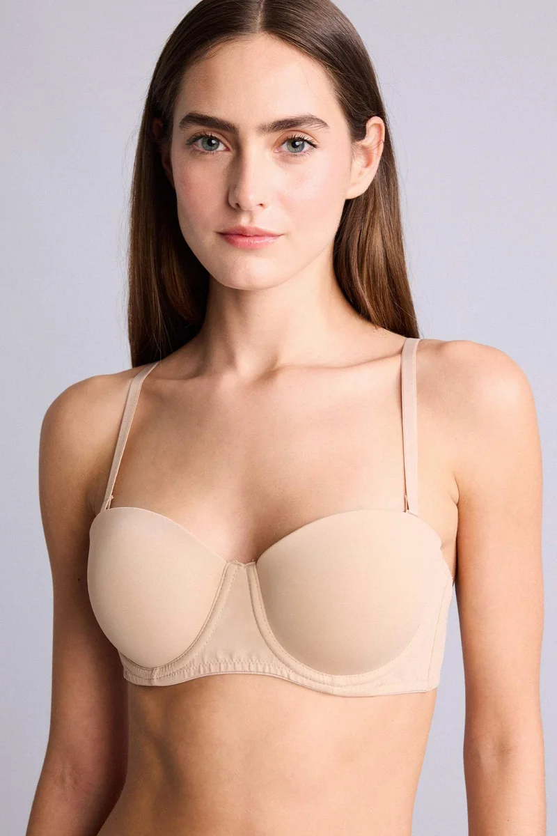 DeFacto Micro Covered Padded Underwired Strapless Bra