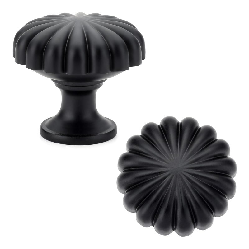 Ravinte Decor 20 Pack Black Cabinet Knobs Zinc Alloy Matte Black Drawer Knobs Hardware for Kitchen Cabinets Dresser and Wardrobe Doors Vintage Dresser Drawer Pulls - Image 2