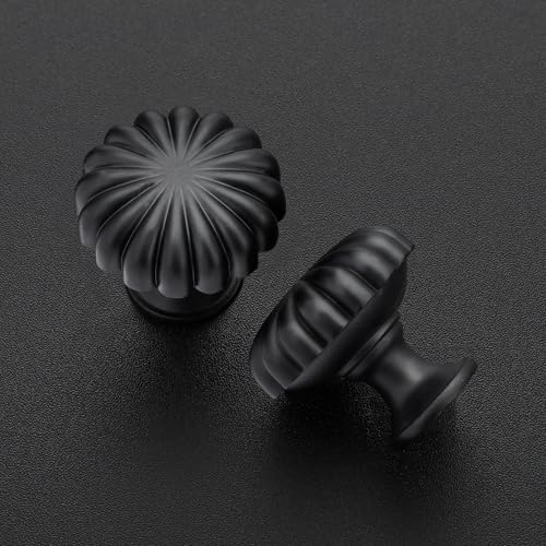 Ravinte Decor 20 Pack Black Cabinet Knobs Zinc Alloy Matte Black Drawer Knobs Hardware for Kitchen Cabinets Dresser and Wardrobe Doors Vintage Dresser Drawer Pulls - Image 3