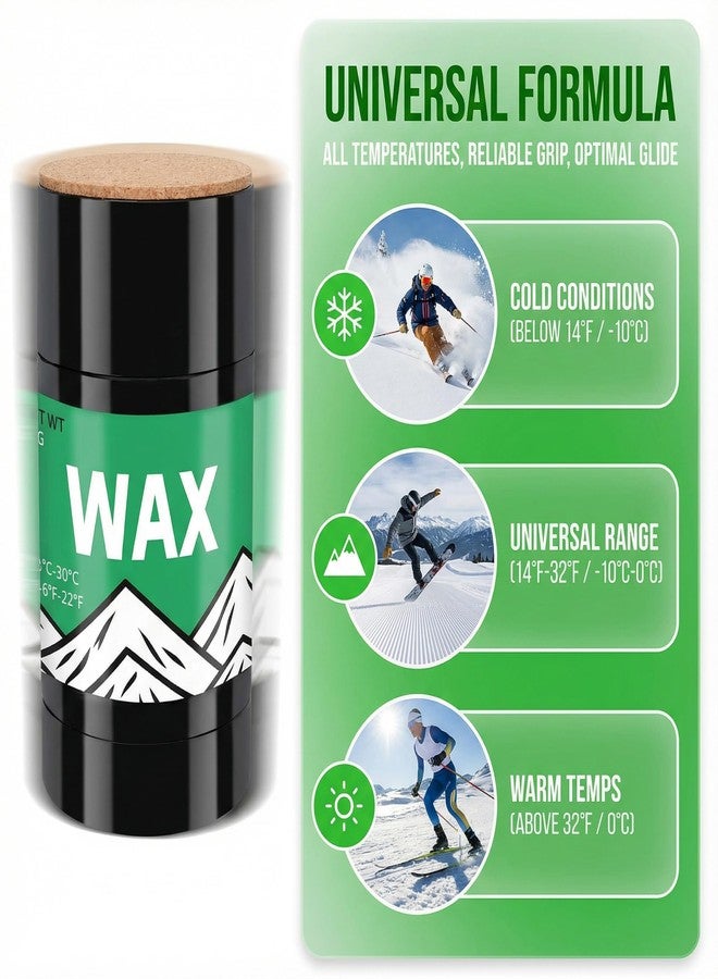 Raneped Rub On Ski and Snowboard Wax, 80G with 2 Cork Applicators, Universal Temperature, Portable Cross-Country - Image 2